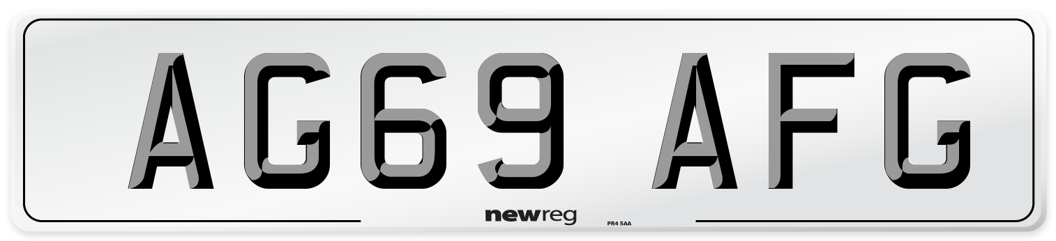 AG69 AFG Number Plate from New Reg
